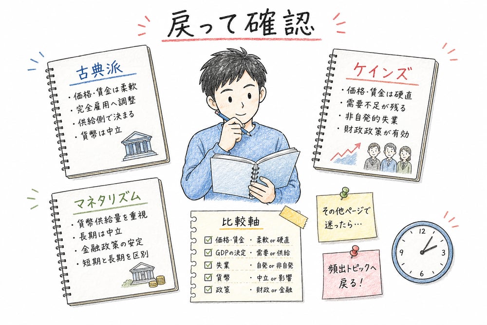 章内の頻出トピックへ戻って整理する学習導線の図解