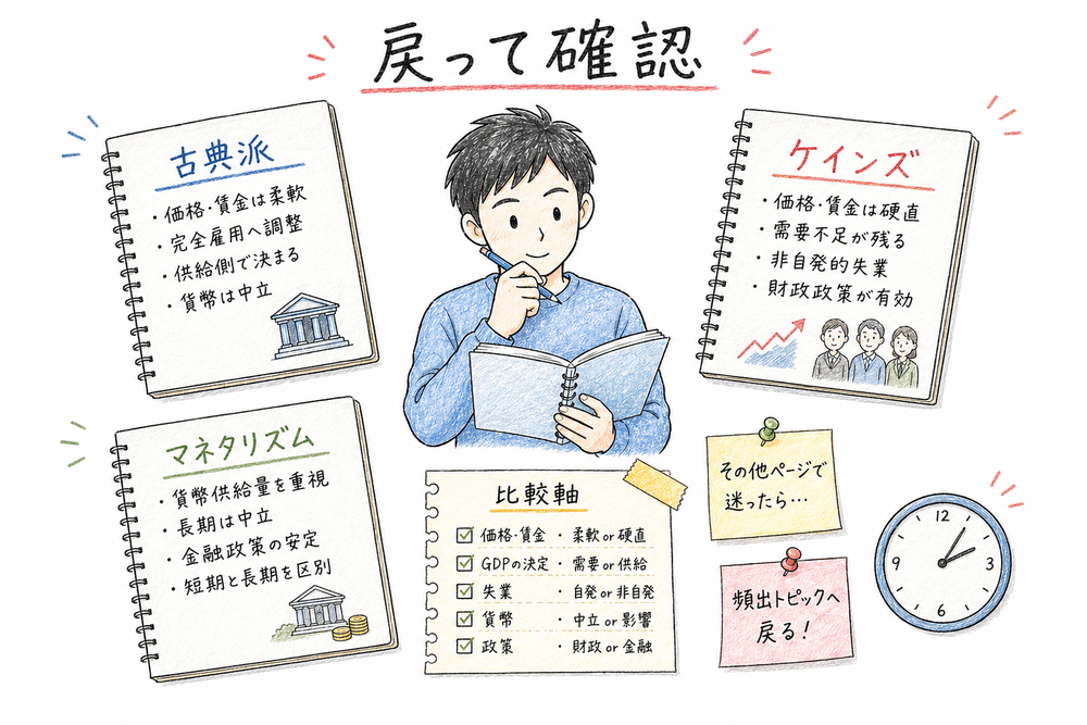 章内の頻出トピックへ戻って整理する学習導線の図解