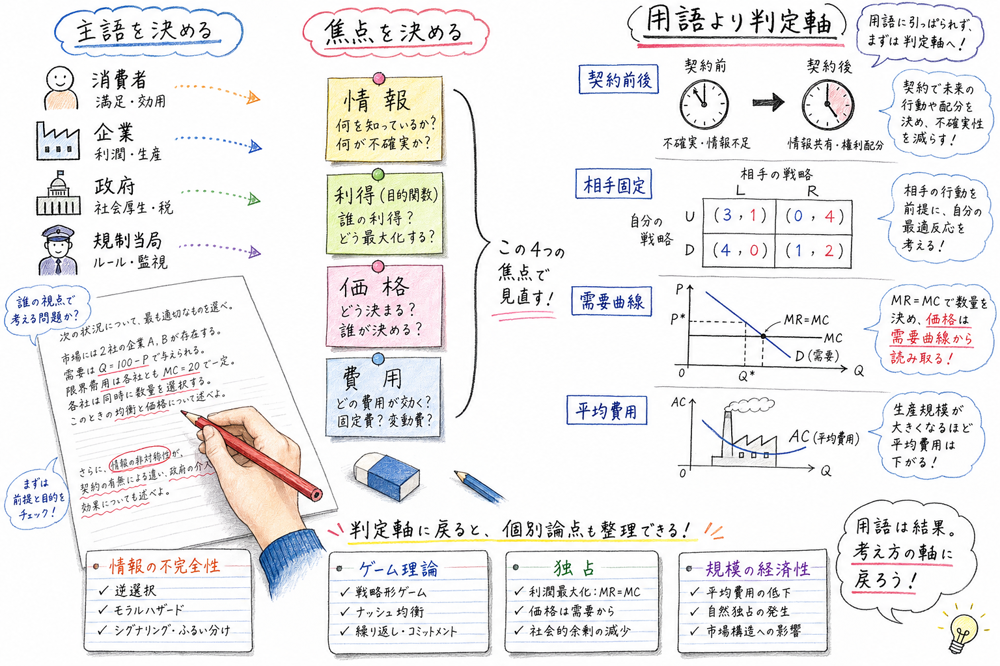 組織と戦略の経済学を完全競争の崩れと判定軸で総復習する図解