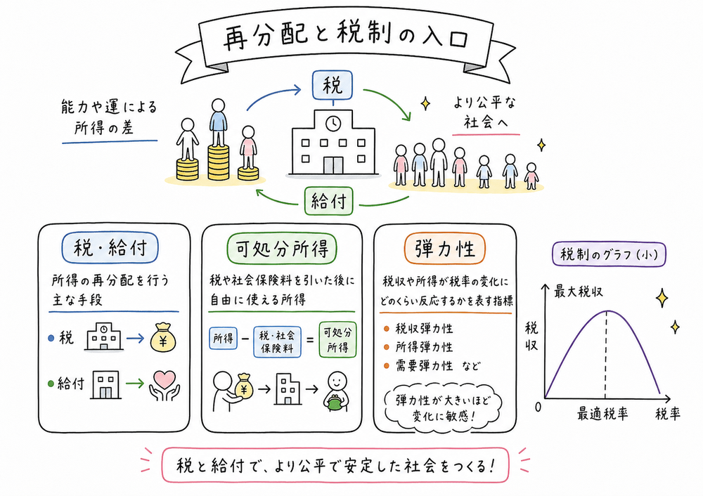 公正性・公平性で最初に押さえる効率性や格差指標を整理する図