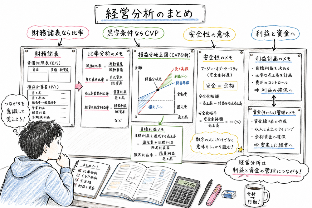 経営分析の判断軸をまとめて確認する図解