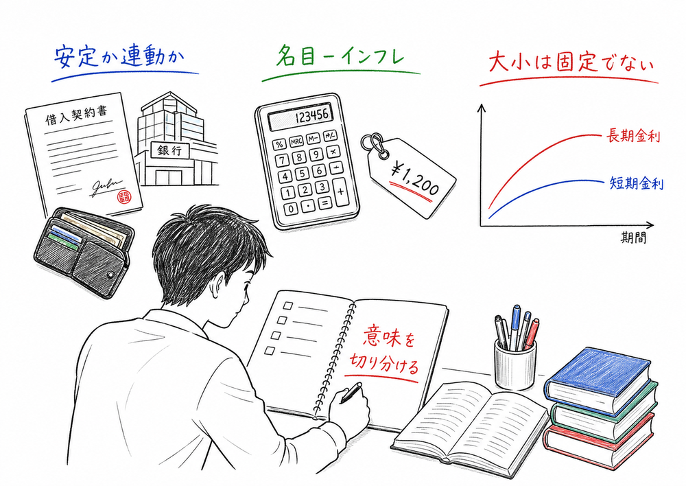 金利の意味を切り分ける章末まとめの図解