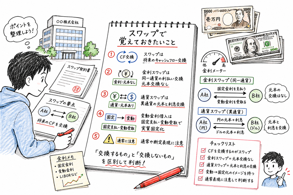 スワップでこの章で覚えておきたい要点を整理する図解