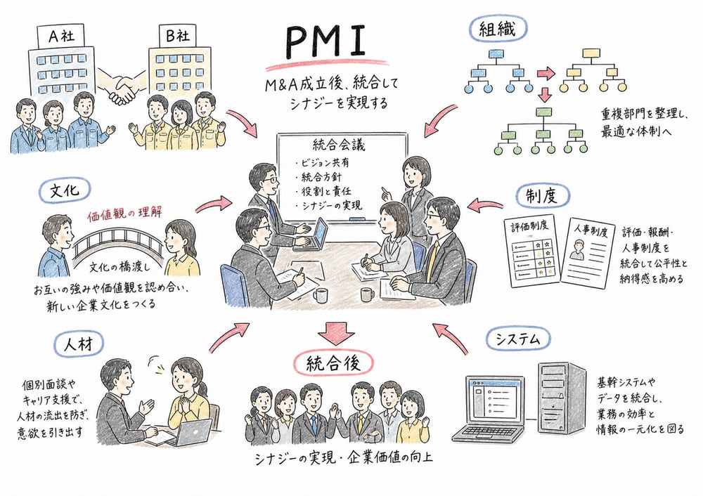 M&A成立後のPMIと文化統合で確認する要素