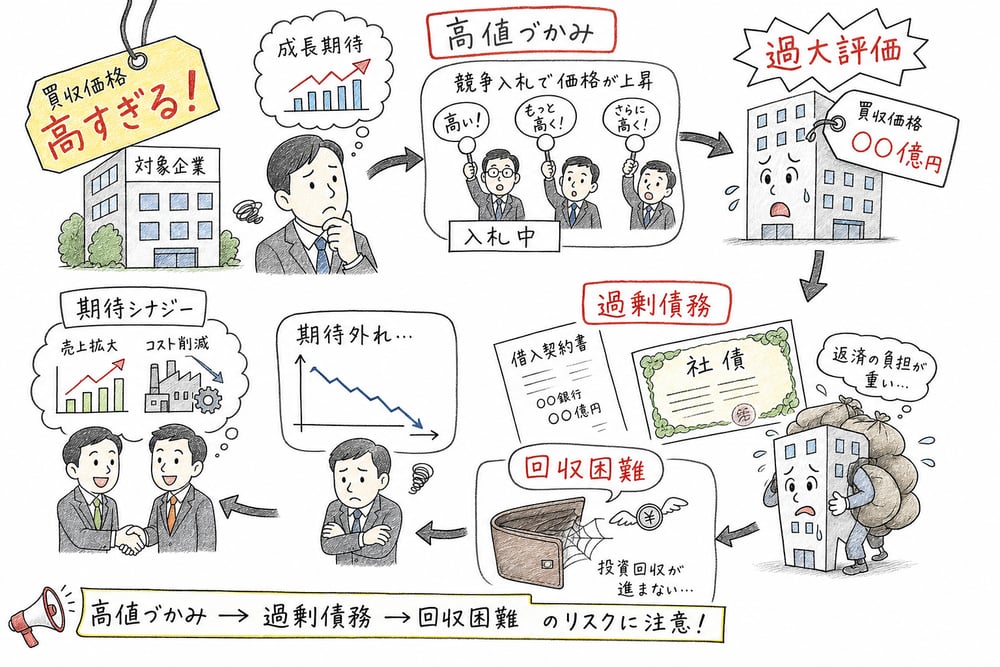 M&Aの過大評価・高値づかみ・過剰債務リスク