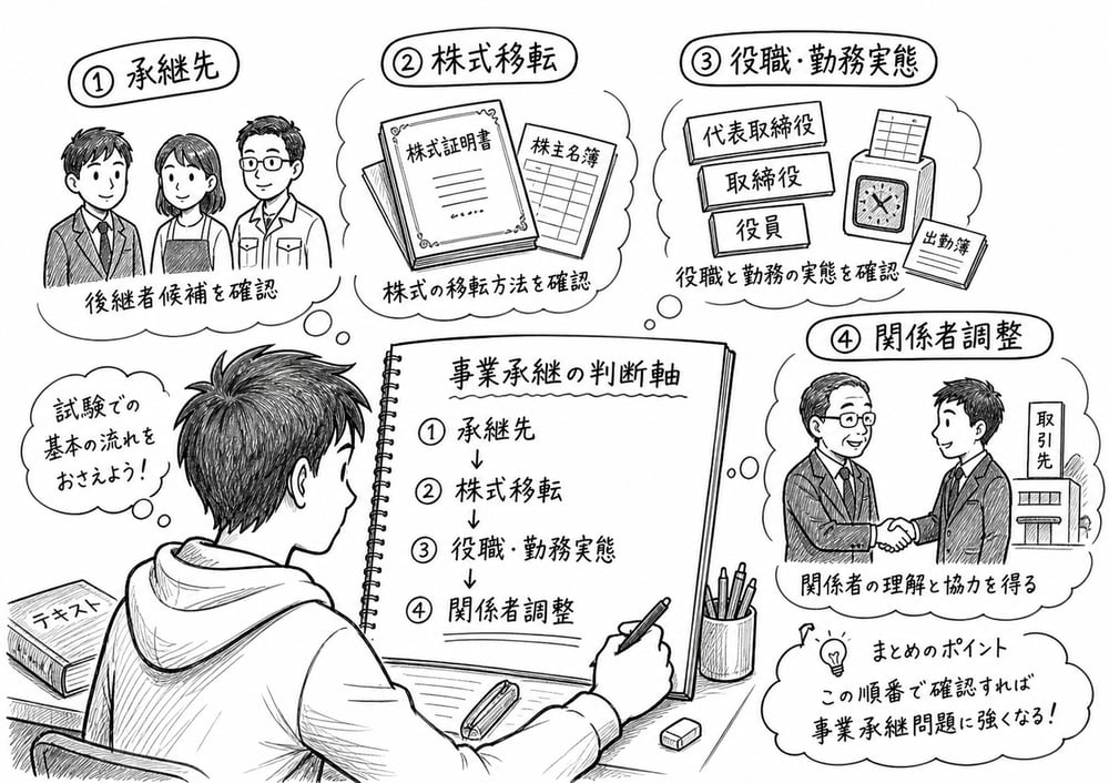 事業承継問題で確認する承継先、株式移転、役職勤務実態、関係者調整の判断軸