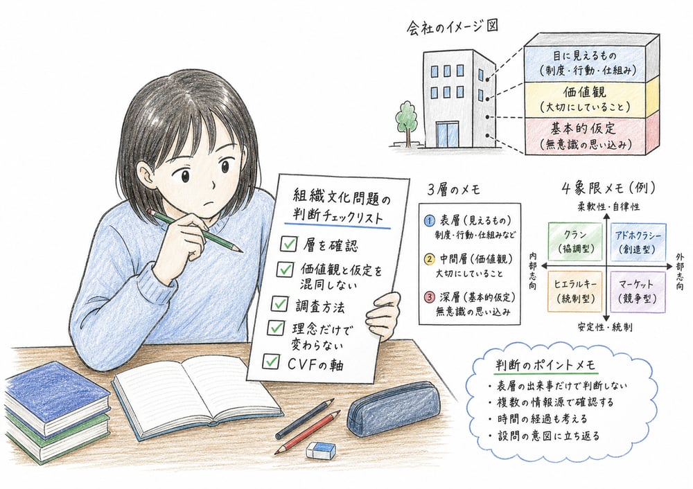 組織文化問題で確認する判断チェックリスト