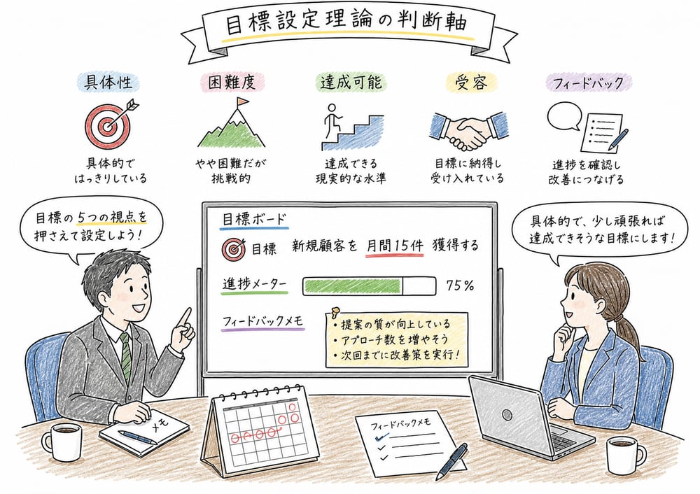目標設定理論の判断軸の図解