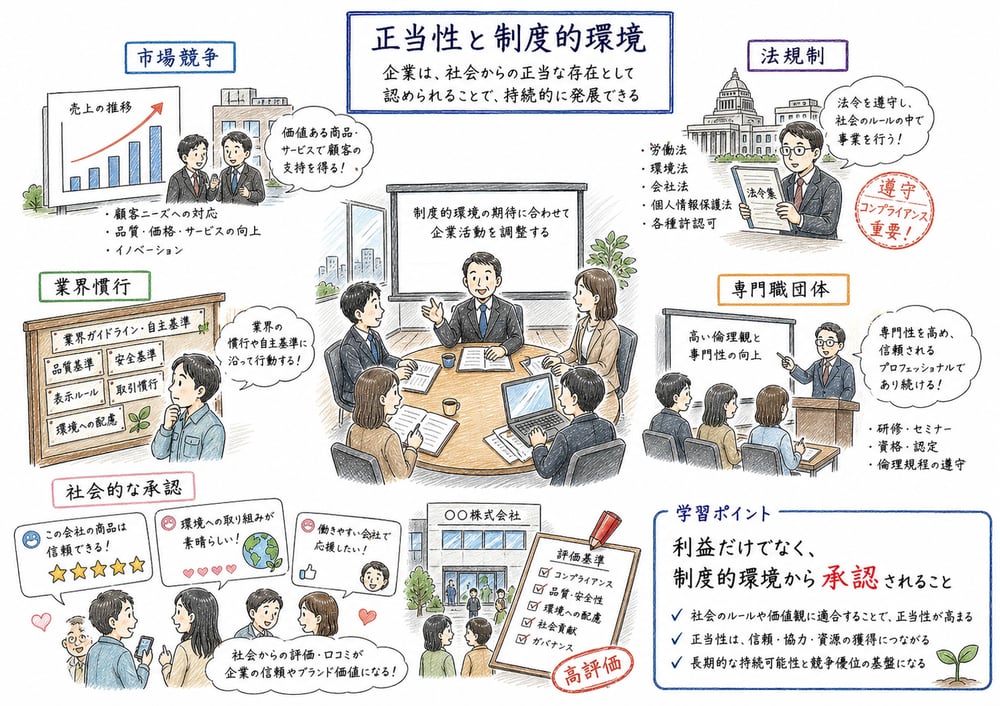 正当性と制度的環境の図解