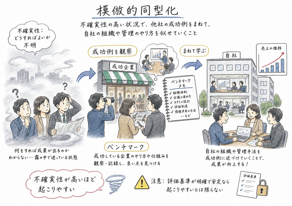 模倣的同型化の図解