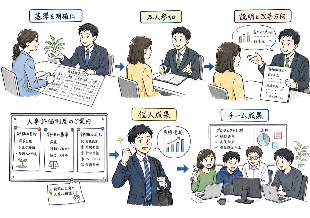 評価制度の出題パターンと公正なプロセス