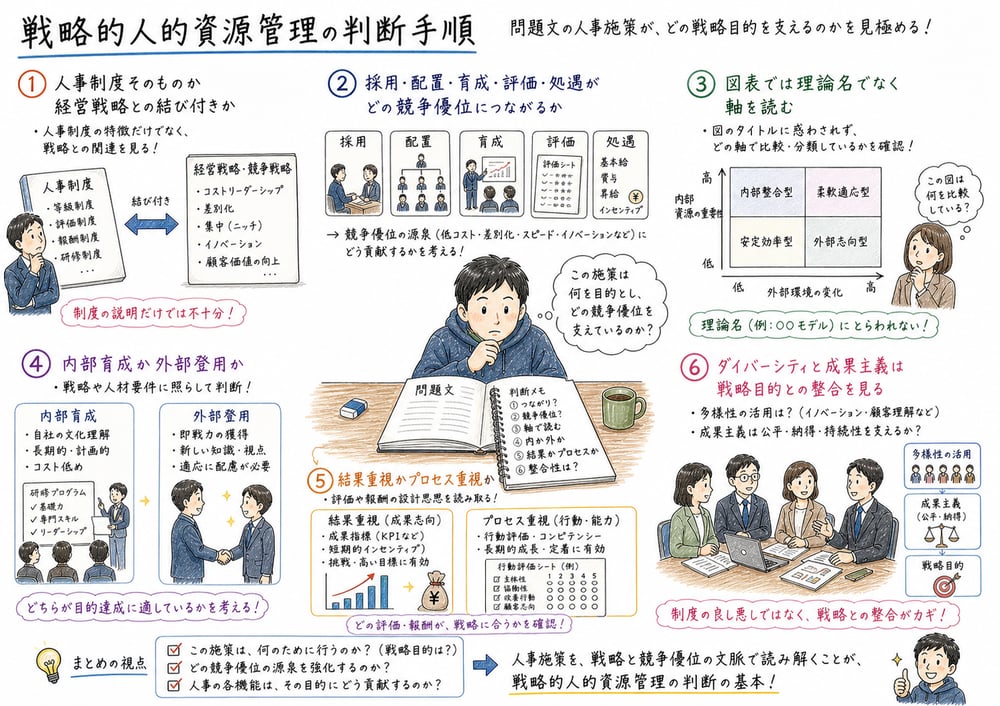 戦略的人的資源管理の判断手順の図解