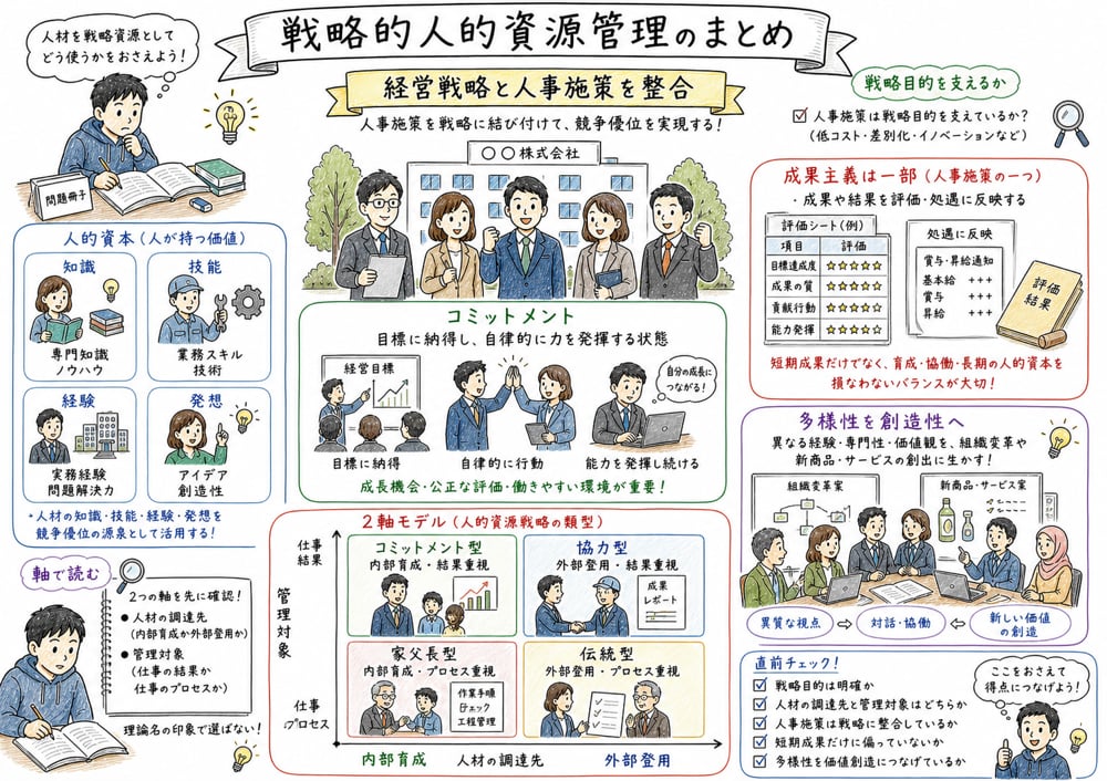 戦略的人的資源管理のまとめの図解