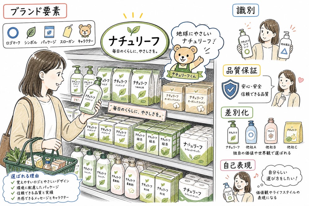 ブランド要素と機能の全体像