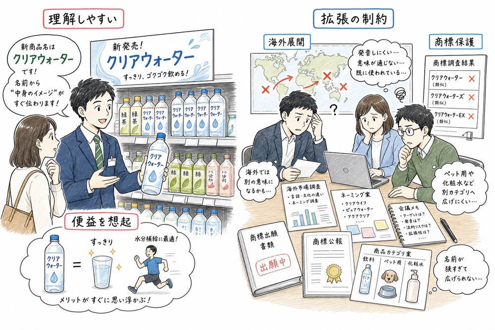 ブランド名の利点と制約