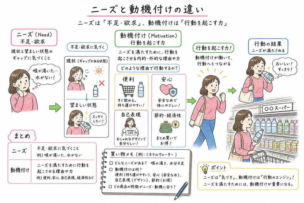 ニーズと動機付けの違い