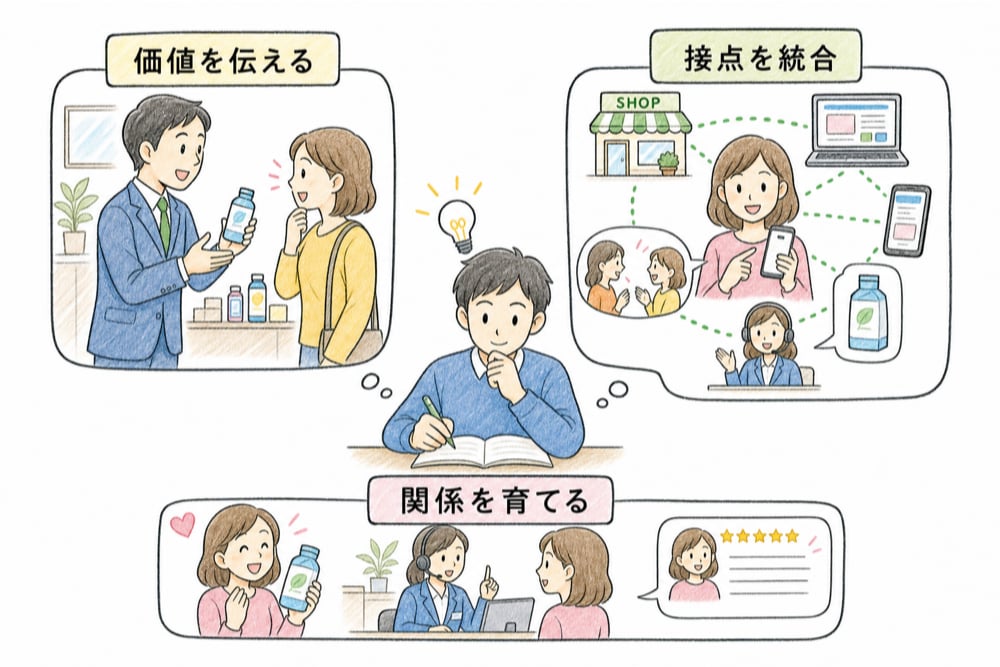 マーケティング・コミュニケーションの接点統合と関係形成の全体像
