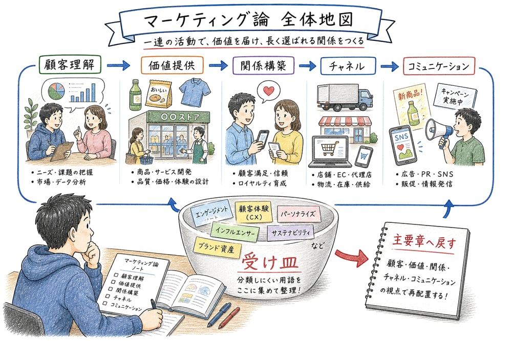 その他マーケティング論を主要章へ戻す受け皿として使う全体像