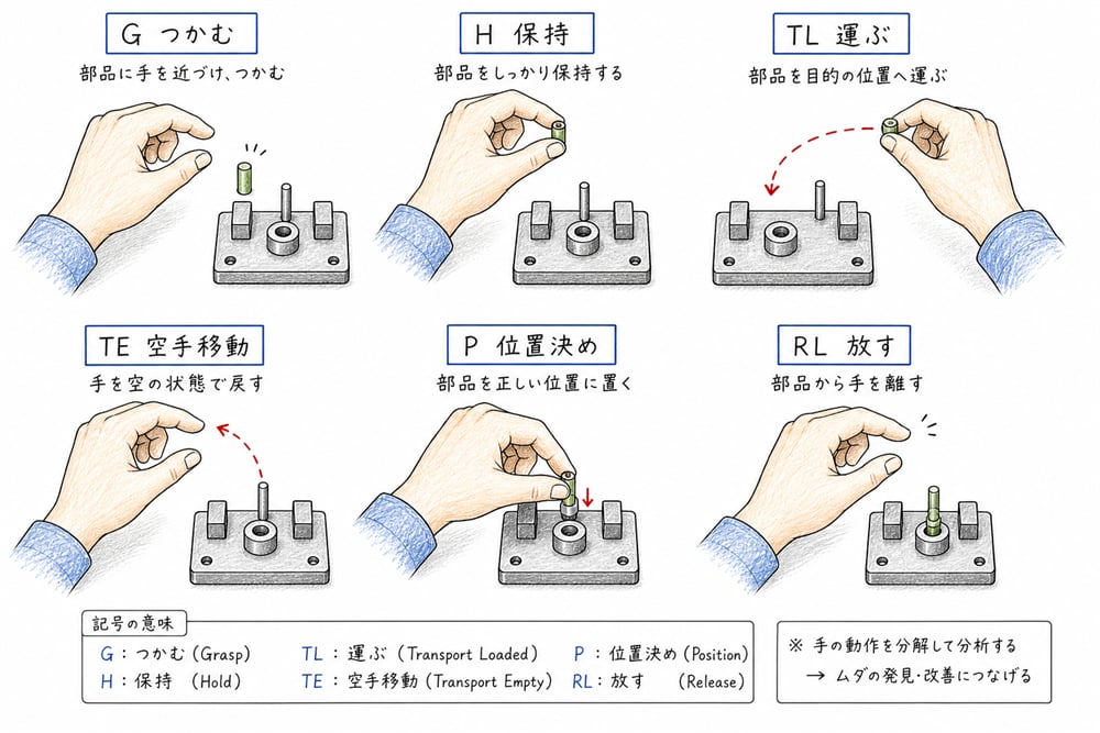 サーブリッグ記号で手の動きを読む図解