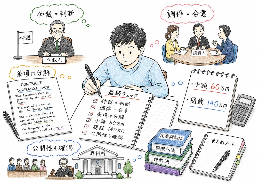 紛争解決方法で最後に確認する判断軸の図解