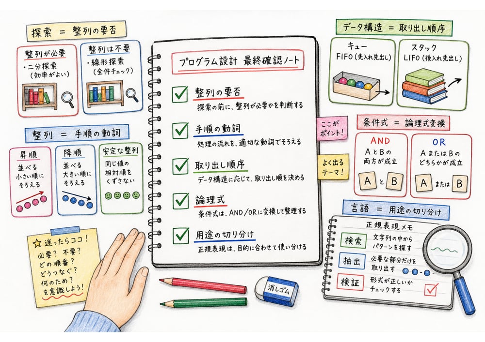 プログラム設計分野の判定軸を最後に整理する図解