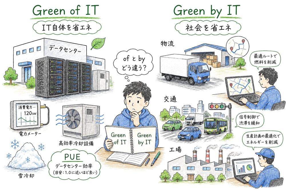 Green of IT と Green by IT の違い