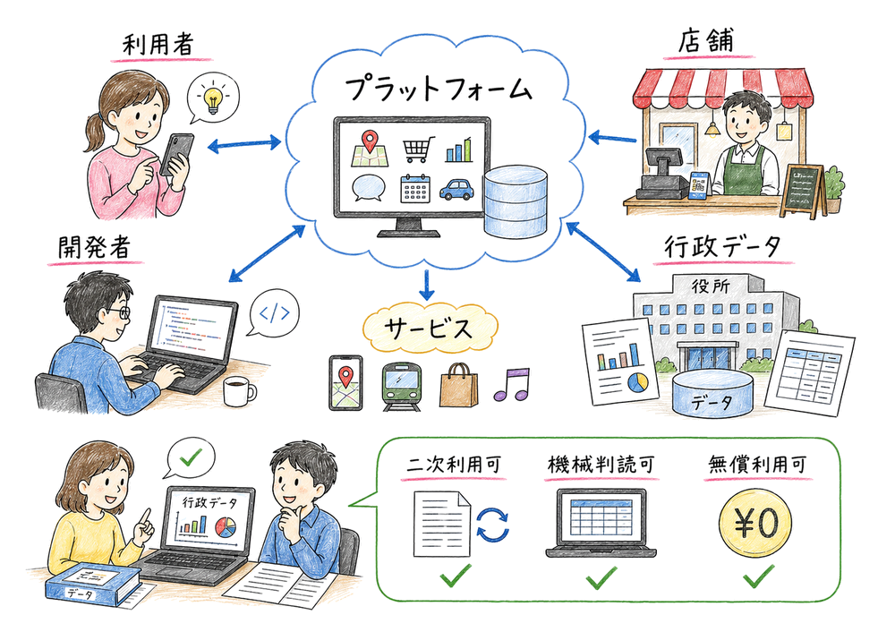 デジタルプラットフォームとオープンデータの3条件
