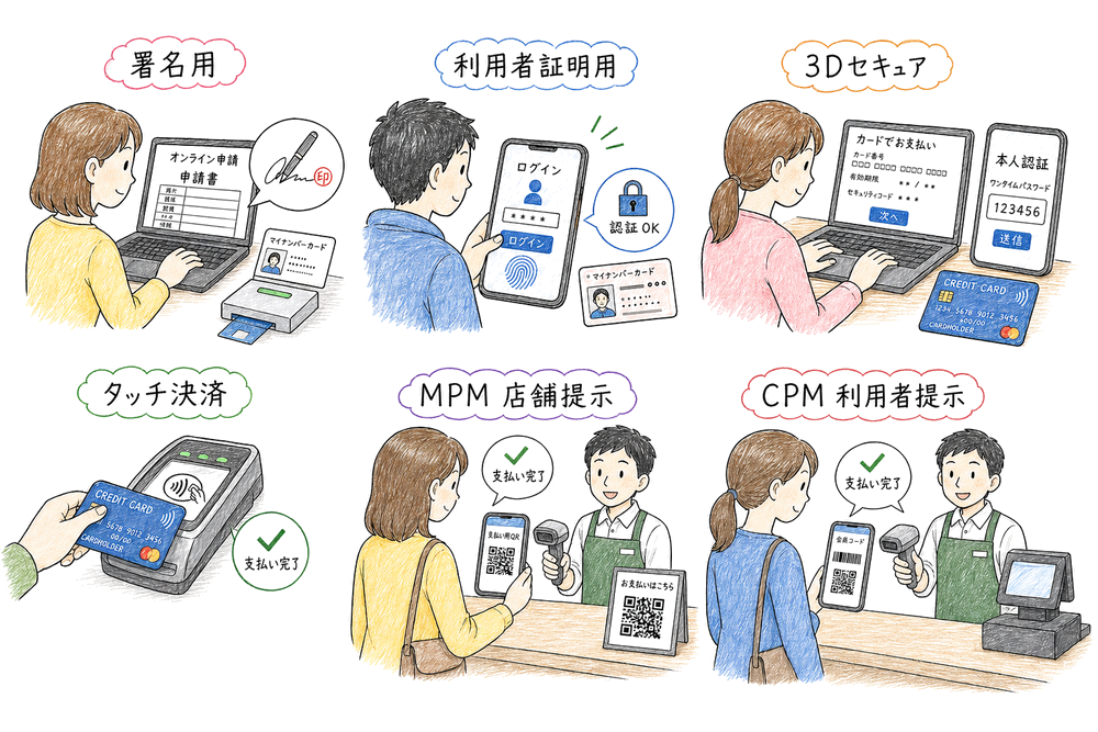 電子証明書、3Dセキュア、MPM、CPM の違い