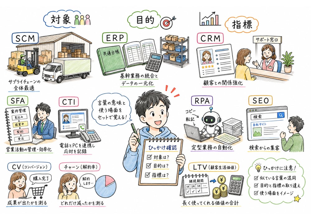 情報システムの適用領域を対象と目的で切り分ける全体像
