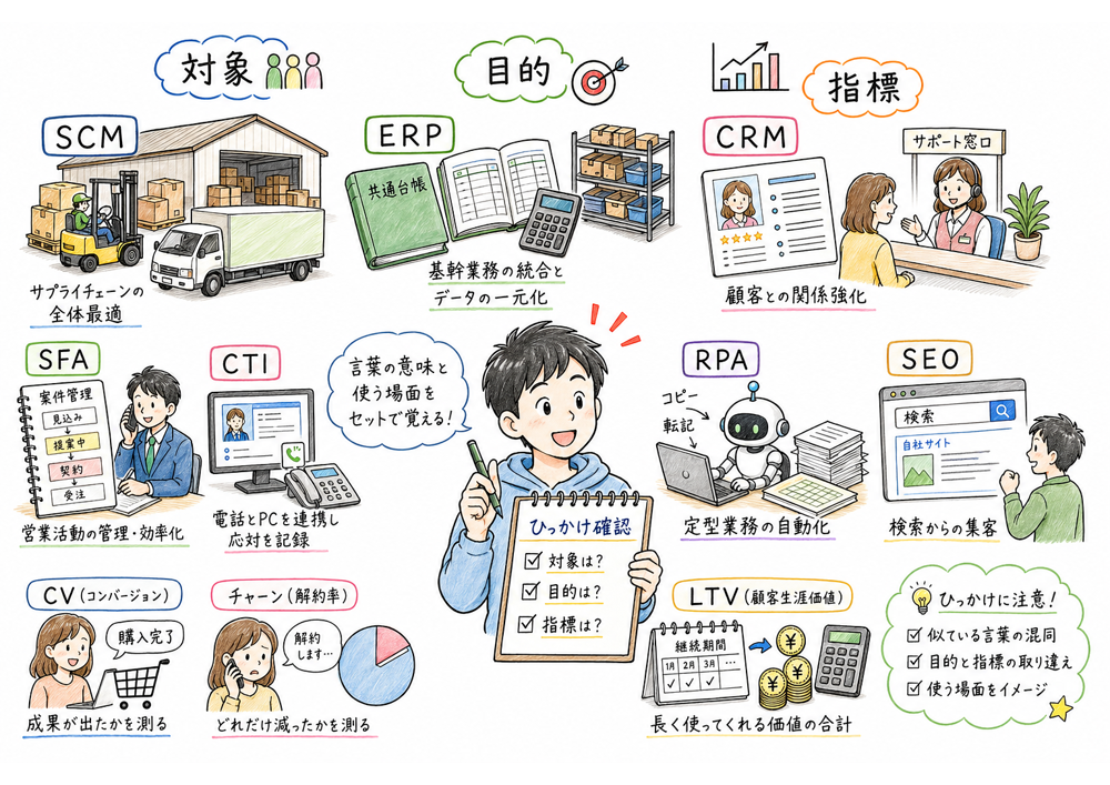 情報システムの適用領域を対象と目的で切り分ける全体像