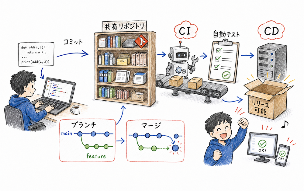 CI/CDとバージョン管理の流れ
