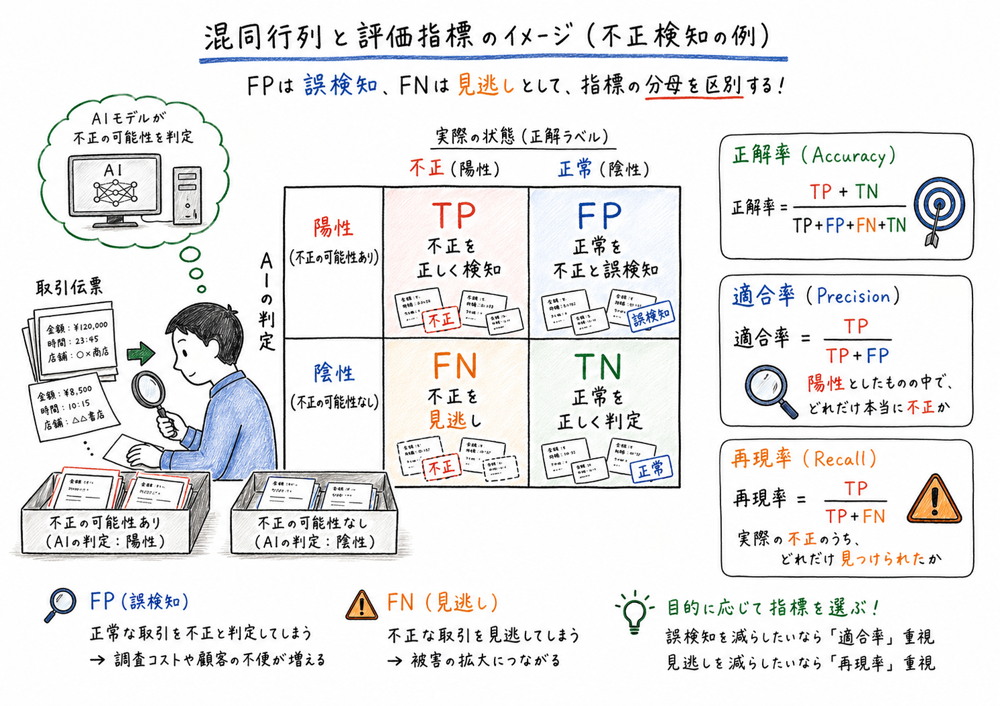 混同行列と正解率・適合率・再現率