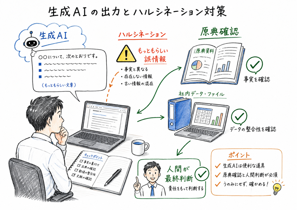 生成AIのハルシネーションと原典確認